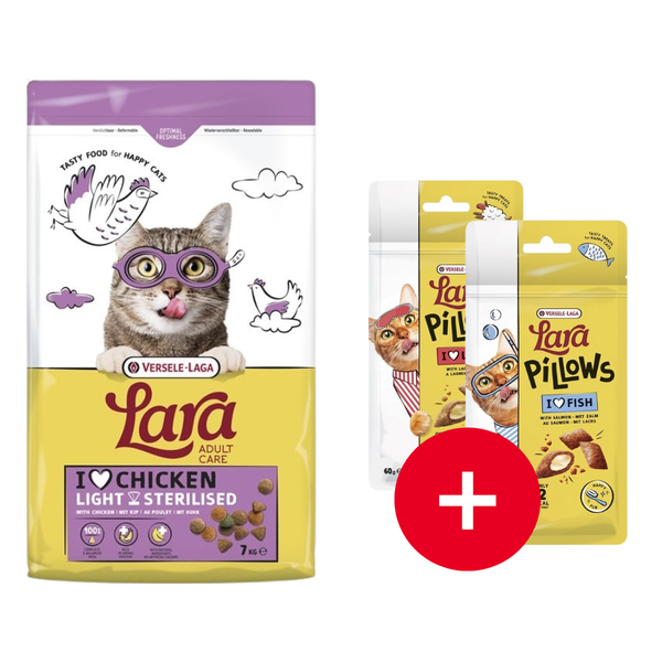 VERSELE-LAGA Lara Adult Light Sterilized Futter Sterilisierten Katzen 7Kg+2Lecke-image