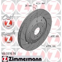 2X Zimmermann Formula Z Bremsscheiben 356Mm Gelocht HA Geeignet FüR Audi A6