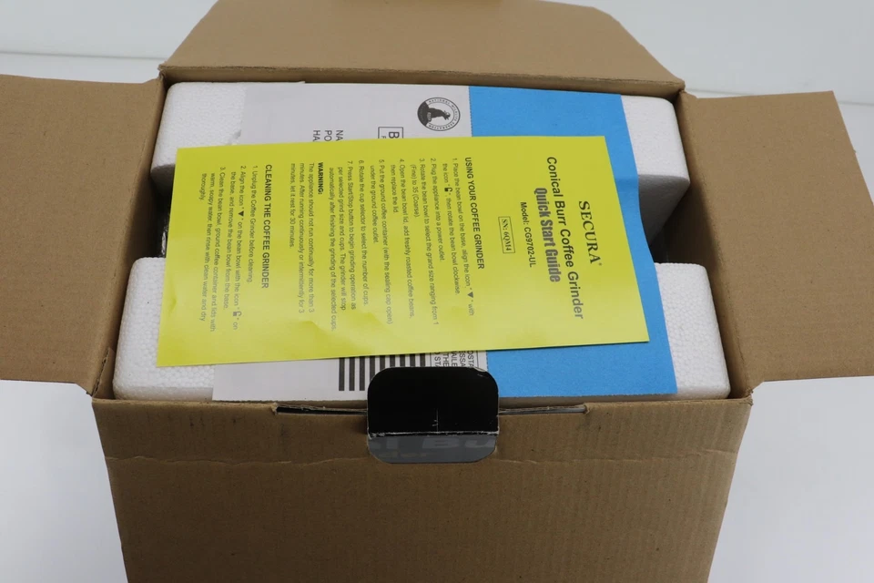 Molinillo de café con rebabas cónicas Secura - 35 ajustes de molienda ajustables - incompleto Foto 2 de 4