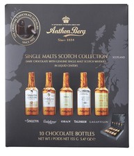 Image of Anthon Berg Single Malt Whisky Chocolate Liqueurs 10 Pieces 155g x 9 Free Post