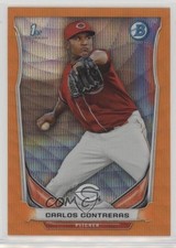 2014 Bowman Prospects Chrome Retail Orange Wave Refractor Carlos Contreras 2vk