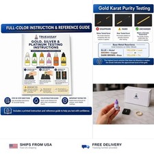 Gold acid test kit 10K 14K 18K with 2x2 stone precious metal tester authentic