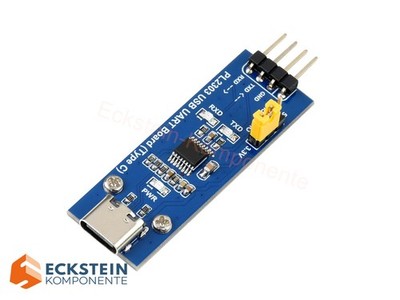 WaveShare PL2303 USB UART Board (Type C), USB To UART (TTL) Communication Module