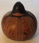 Cesar Aquino Veli Handmade Carved Gourd Art Woman With Braids Yarn Rattle — photo 3