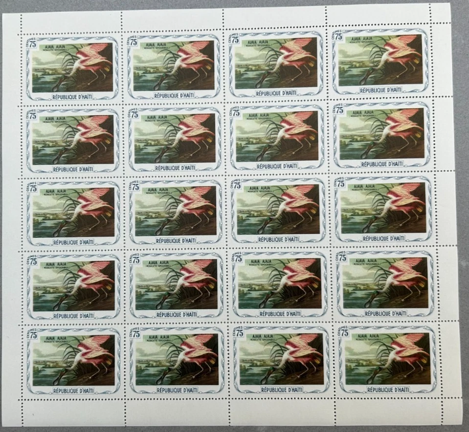 Republique D’Haiti 1975 - Birds Stamp set (9 sheets = 180 stamps) - MNH - Image 2 of 4