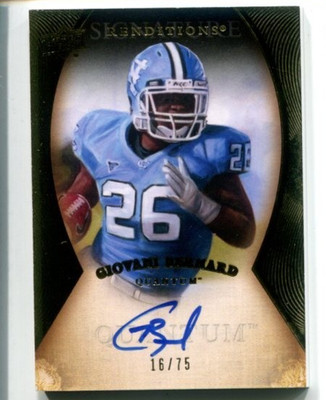 2013 Upper Deck Quantum Rendition Signatures R-GB Giovani Gio Bernard /75  Auto