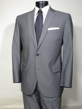 Traje Jack Victor Gris Tiburón 43R Super 120s Lana Hecho en Canadá