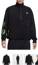 Nike ACG 1/2 Zip Up Wolf Tree Vest Sleeveless - Black - HJ2468 010 - 2XL