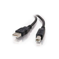 C2G USB A to USB B Male to Male USB 2.0 Cable 3m Black 