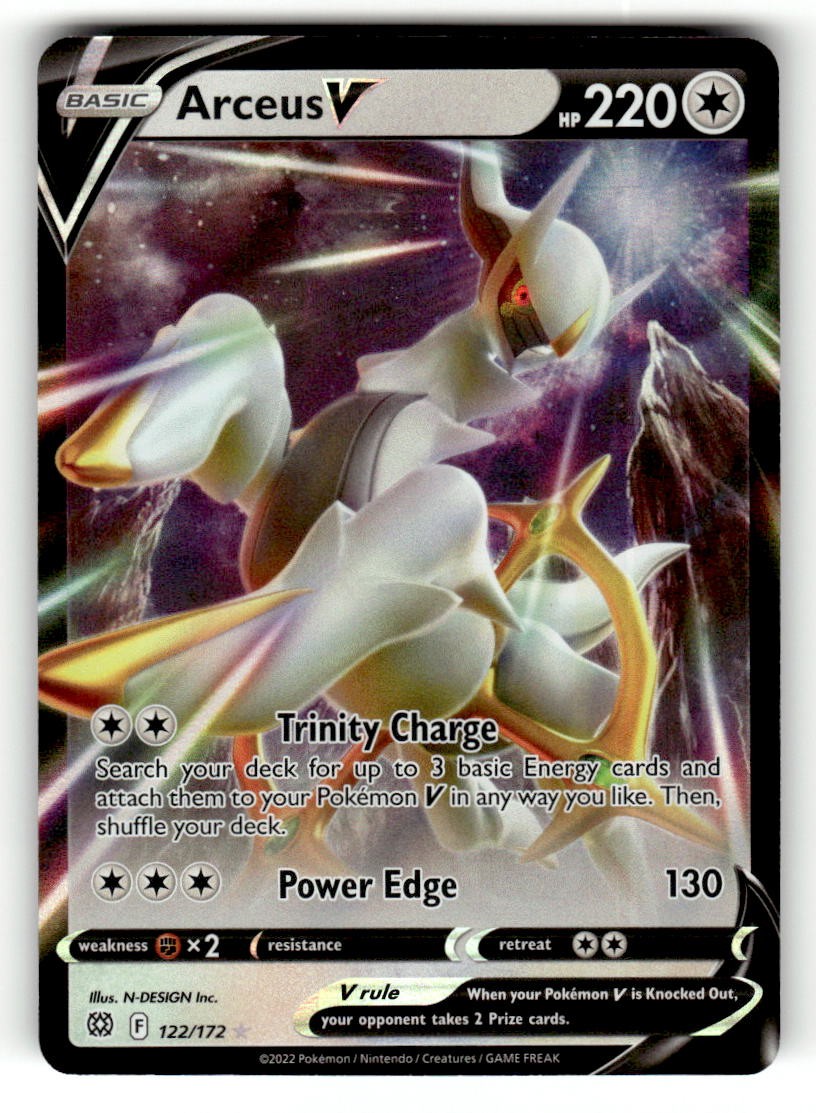 Arceus V 122/172 V Rare Brilliant Stars Pokemon Near Mint