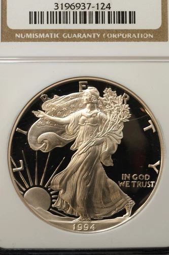 1994 P American Silver Eagle S$1 NGC PF 69 Ultra Cameo