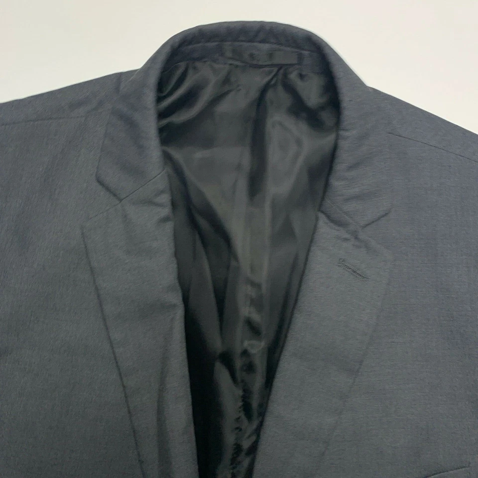 Kenneth Cole Reaction Mens Slim Fit 44R Gray Suit Jacket Sport Coat - Image 3 of 4