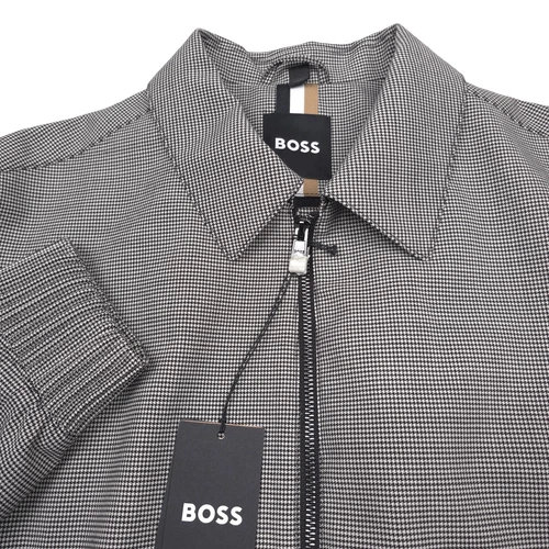 Hugo Boss C-Hanry-Wing Jacket Mens 40R Houndstooth Slim Fit Wool Full Zip NWT image 2