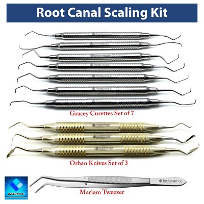 Dental Prophylaxis Instruments Kit Orban Gum Root Canal Gracey Curettes ...