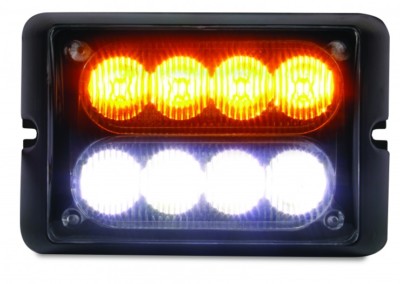 Custer Products Dual Row High Power Amber/White LED Warning Light