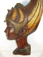 Achatit Wandmaske rar  Asiatische Schönheit Mid Century Design Hans Schirmer XL