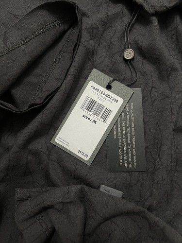 Camiseta de lujo John Varvatos para hombre - gris hierro - bordes de corte crudo - nueva con etiquetas - Imagen 5 de 15