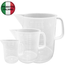 CARAFFA PLASTICA GRADUATA beccuccio laboratorio misurazione birra enologia 