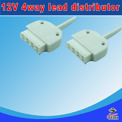 4-Wege Weiß Versorgung Bleiverteiler LED Parallel Kabel Anschlussdose 12 V/240 V