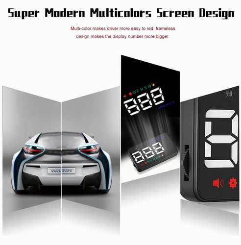 Medidor digital GPS Head Up Display para automóvil velocímetro alarma de advertencia cansado - Imagen 5 de 8