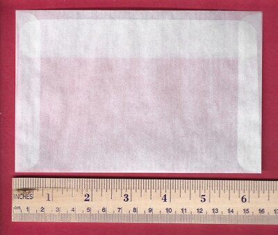 100 QUALITY JBM #7 Glassine Envelopes 4-1/8'' x  6-1/4'' Straight Flap Made in USA