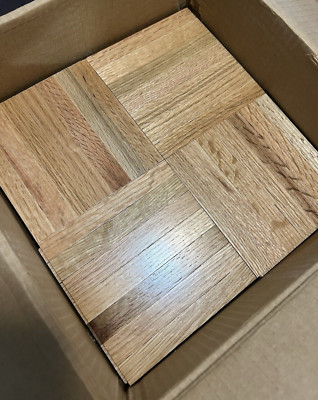 Bruce Parquet 10 SQ FT 12x12x5/16 NATURAL AHS100LG Solid Oak Tiles 10pc NEW!