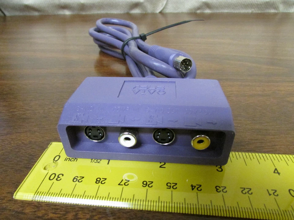 Cable de video ATI ASUS VIVO S-Salida de video púrpura NOS Foto 2 de 2