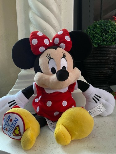 Disney Minnie Mouse 18in Plush With In Honor Of Colton Patch Disney Store NWT - Picture 4 of 6
