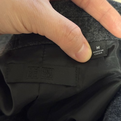 Giacca blazer sartoriale lana Uniqlo uomo grigio scuro medio doppio bottone slim fit - Foto 5 di 10