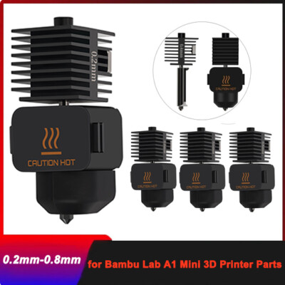 0.2mm-0.8mm Hardened Steel Nozzle for Bambu Lab A1 Mini 3D Printer Parts