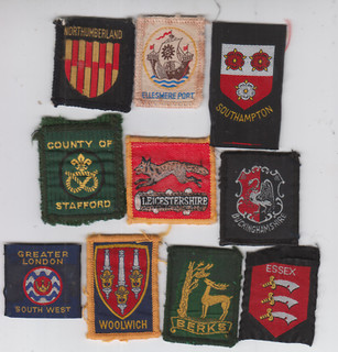 Boy Scout Badges x 10 inc Ext ELLESMERE PORT