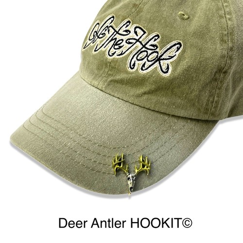 Deer Antle Hookit© - hat clip - hat pin - Hat hook By Off The Hook Jeweler©️ - Picture 2 of 5