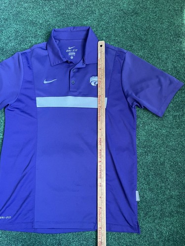 Kansas State Wildcats Polo Shirt Mens Small Purple Nike DriFIT Casual Golf - Picture 3 of 5