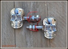 X2 Para Migających Twarzy Czaszki Chrom (Leonart Daytona / Spyder Shadow )