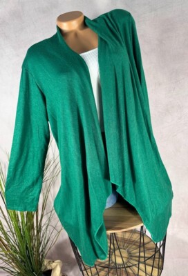 offene FeinStrick Jacke Cardigan Bolero Wolle-mix Herbst Winter