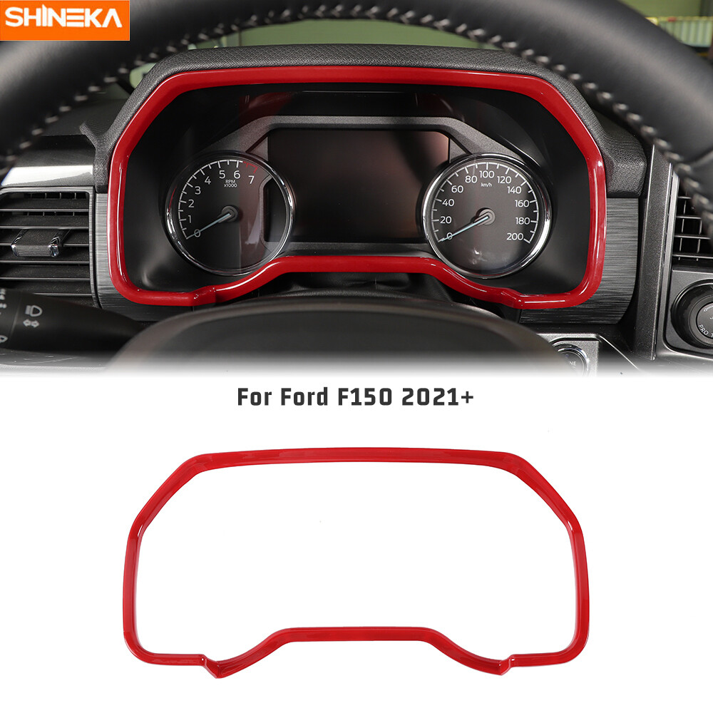 Instrument Dashboard Panel Cover Trim Ring For Ford F150 2021+ Red Accessories