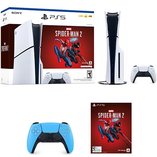 PS5 Slim Console Marvels Spider-Man 2 Bundle + PS5 DualSense Wireless  Controller