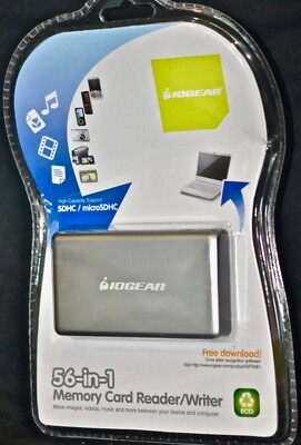 IOGEAR UNIVERSAL MEMORY CARD READER/WRITER 56 IN 1 MULTI-FORMAT NEW  ***L@@K***