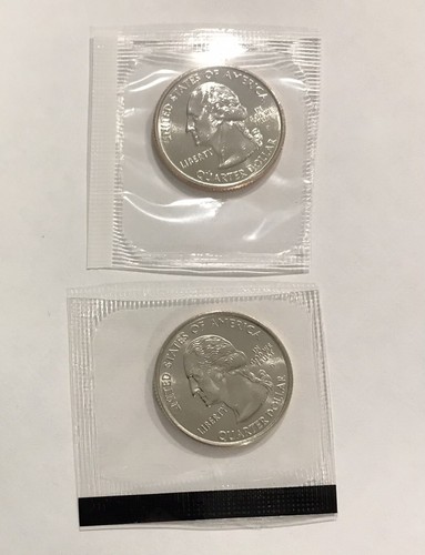 2001 P & D New York State Quarters In Unopened Mint Set Cello Packs 2 coin lot - Picture 2 of 2