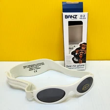 Kids Sunglasses Children Shades Kidz Banz White UV Protection Retro 0-2 yrs old