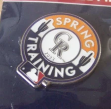 2023 pin Colorado Rockies Spring Training CR logo MLB