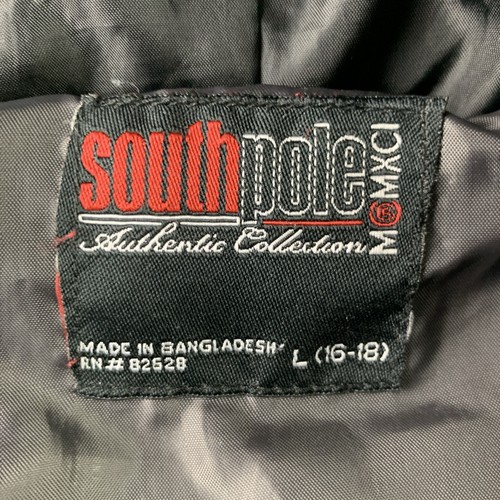Southpole Sweatshirt Youth Large Gray Black Hoodie Full Zip Mock Vest Y2K Street - Picture 7 of 12