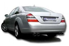 Fox Duplex Auspuff Sportauspuff Endschalldämpfer für Mercedes S-Klasse W221 3,2l