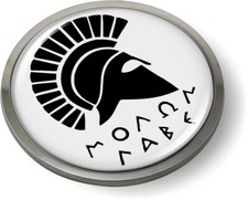 Molon Labe 3d Domed Emblem Badge Car Sticker Chrome Round Bezel