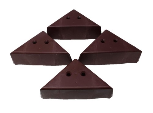 3"Triangle Plastic Furniture Triangle Corner Legs-Sofa Couch Chair Ottoman Brown - Picture 17 of 19