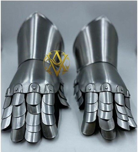 Gantelets de chevalier en acier gravé : Gants d'armure médiévaux pour GN SCA - France