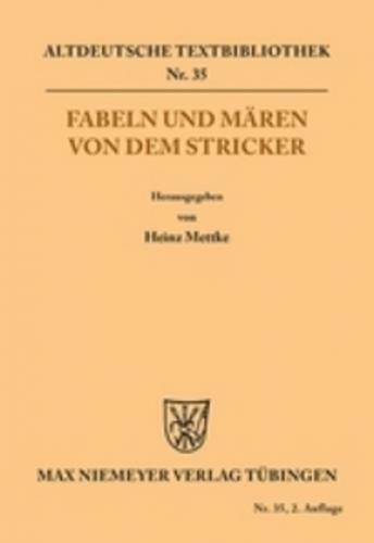 Thumbnail - Fabeln Und Mären Von Dem Stricker 3459