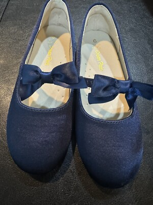 childrens navy blue dress shoes Colline Poplin Bubble Dress Blue Base with White Polka Dot / S main image 1
