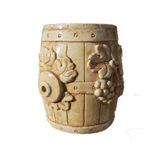 Fanuli manufatti - Vaso in cemento a forma di botte di Vino con uva Grande