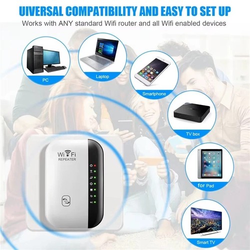 WiFi Signal Extender Range Repeater Booster Internet Amplifier 300Mbps UK Plug - 第 8/11 張圖片